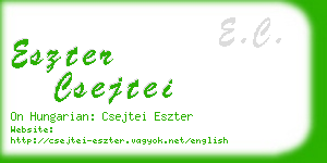 eszter csejtei business card
